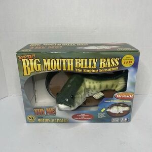 VIDEO FULLY WORKING Gemmy Big Mouth Billy Bass 2004 Singing Fish Bass Works NIB